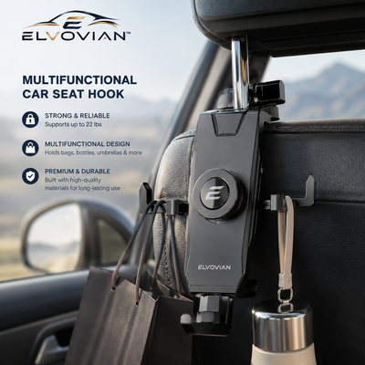 Elvovian™ AeroGrip ProMax Modular Seat Utility Hook System